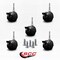 Service Caster 2'' Black Metal Hood Twin Caster with Brake Nylon Wheels Grip Neck Stem, 5PK SCC-GN02S50D-NYS-FB-B-5 - alternate 3